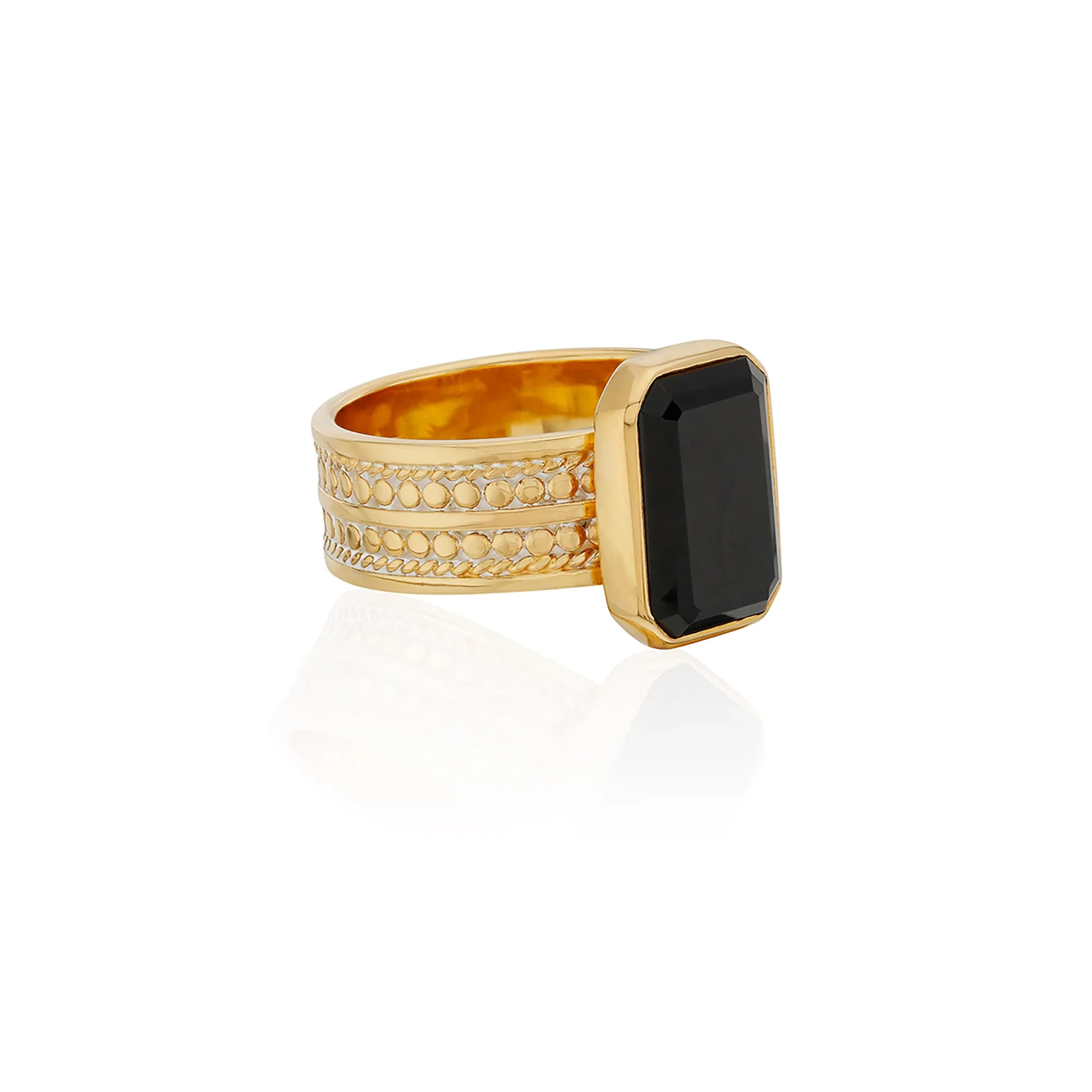 Large Black Onyx Rectangle Ring - Gold sold by Anna Beck product image thumbnail 5