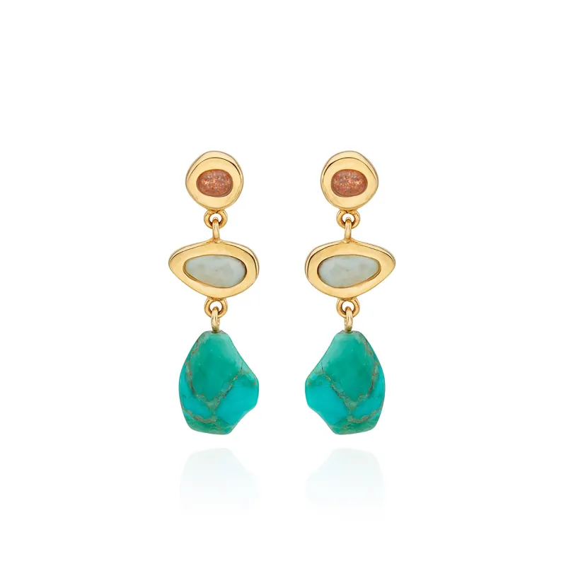 Asymmetrical Triple Drop Earrings sold by Anna Beck