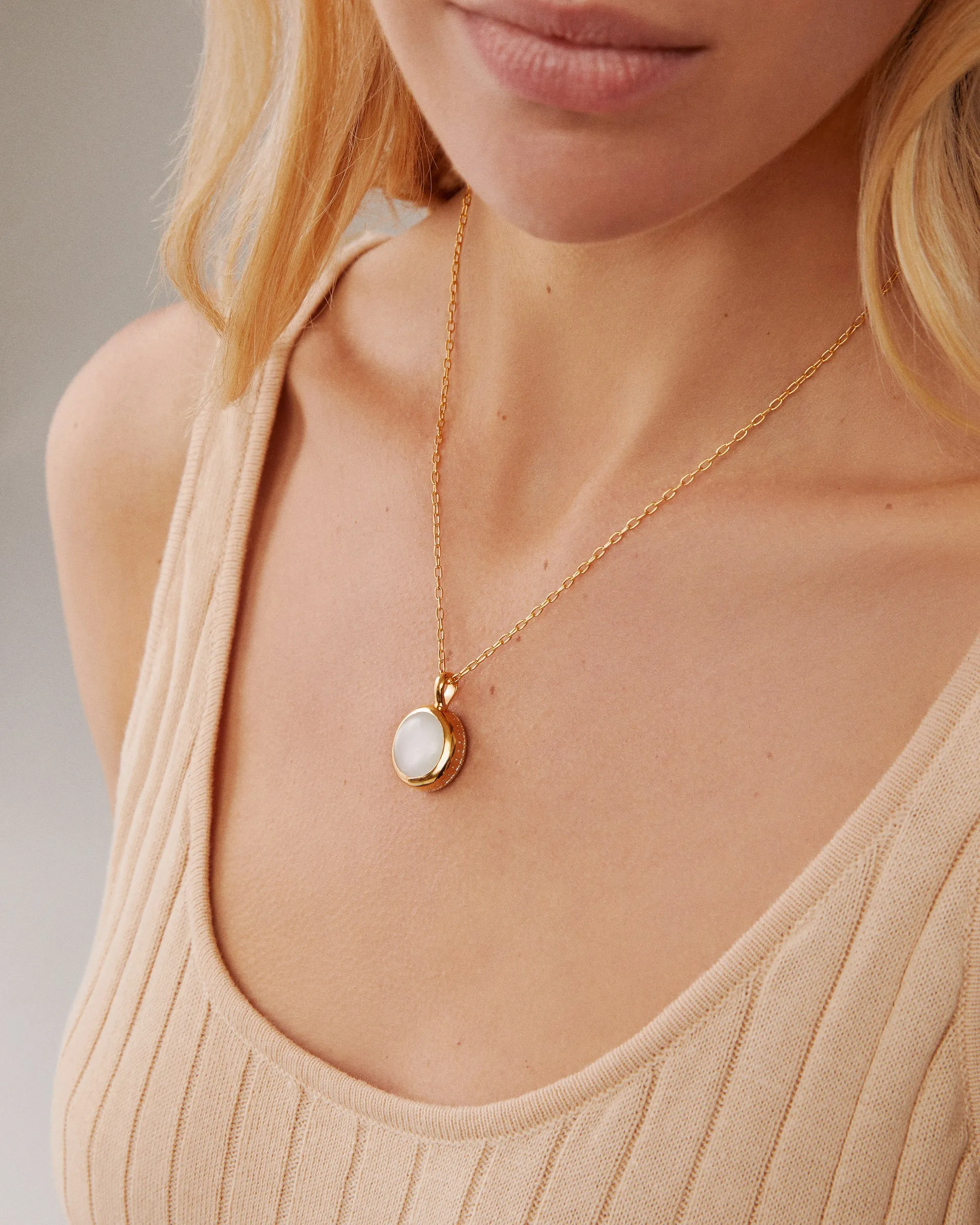 Large Moonstone Necklace sold by Anna Beck product image thumbnail 2