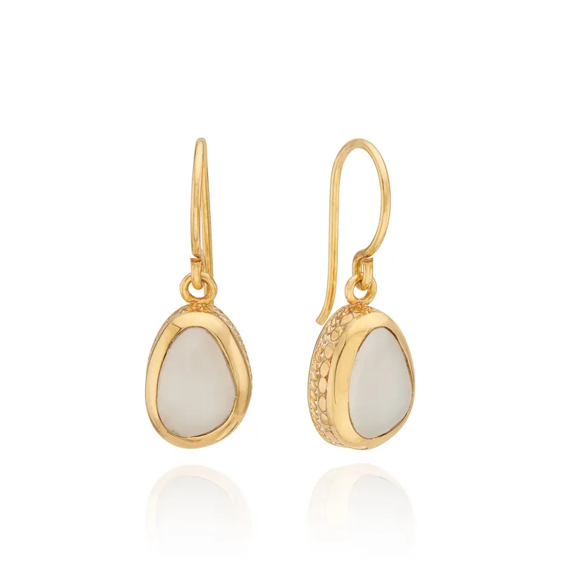 Moonstone Asymmetrical Drop Earrings sold by Anna Beck