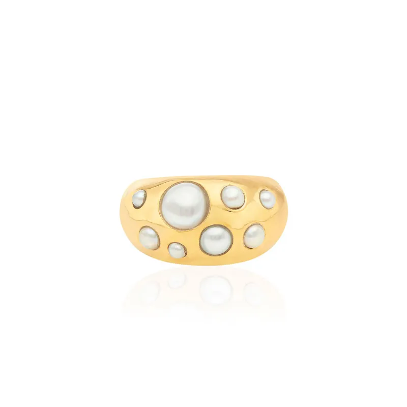 Large Multi-Pearl Dome Ring sold by Anna Beck