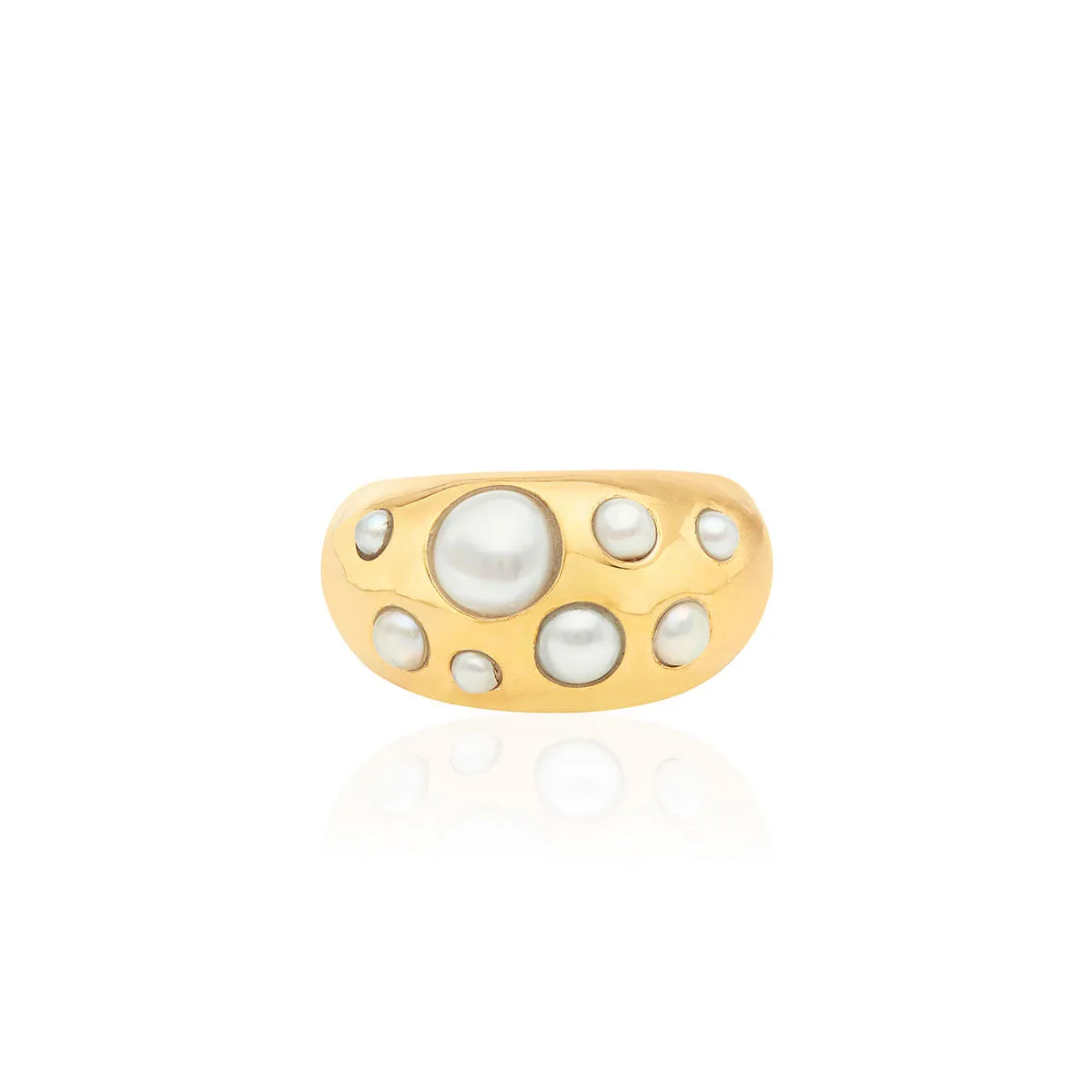 Large Multi-Pearl Dome Ring sold by Anna Beck
