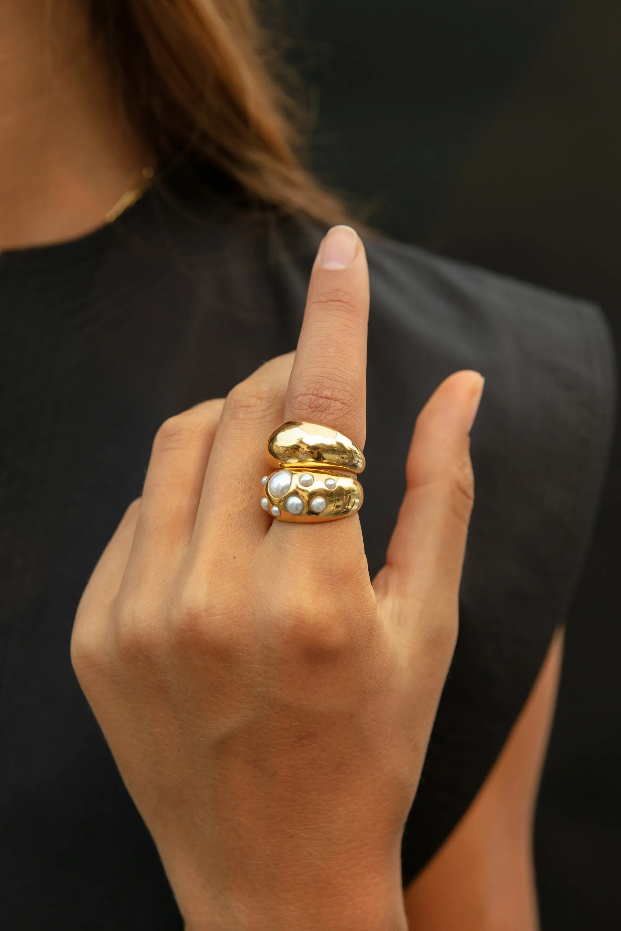 Large Multi-Pearl Dome Ring sold by Anna Beck product image thumbnail 2