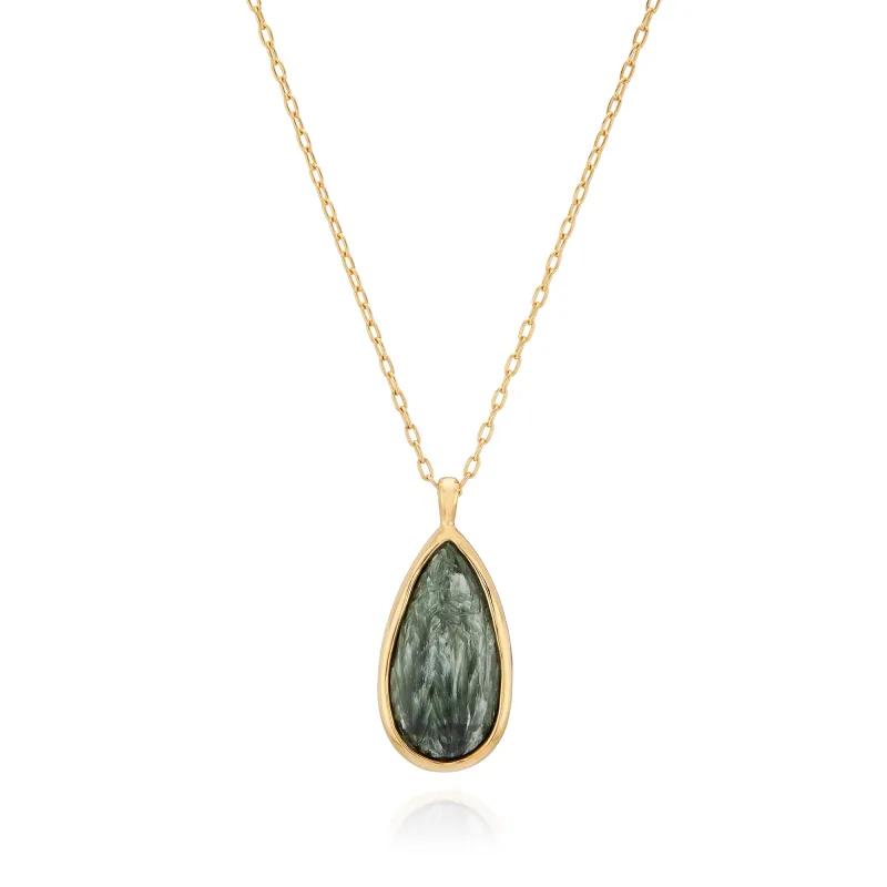 Seraphinite Teardrop Necklace sold by Anna Beck
