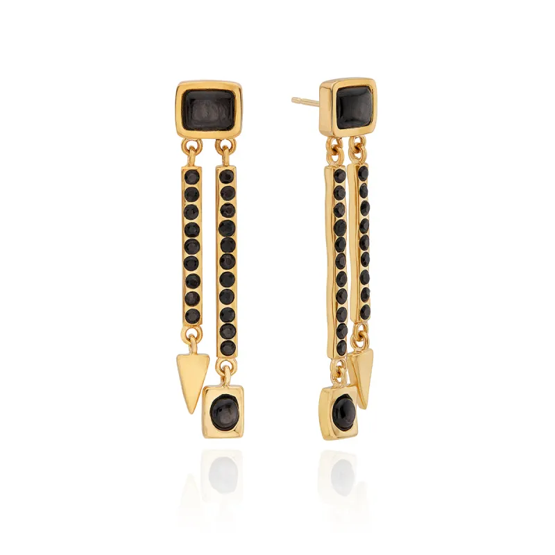 Hypersthene Pavé Drop Earrings sold by Anna Beck