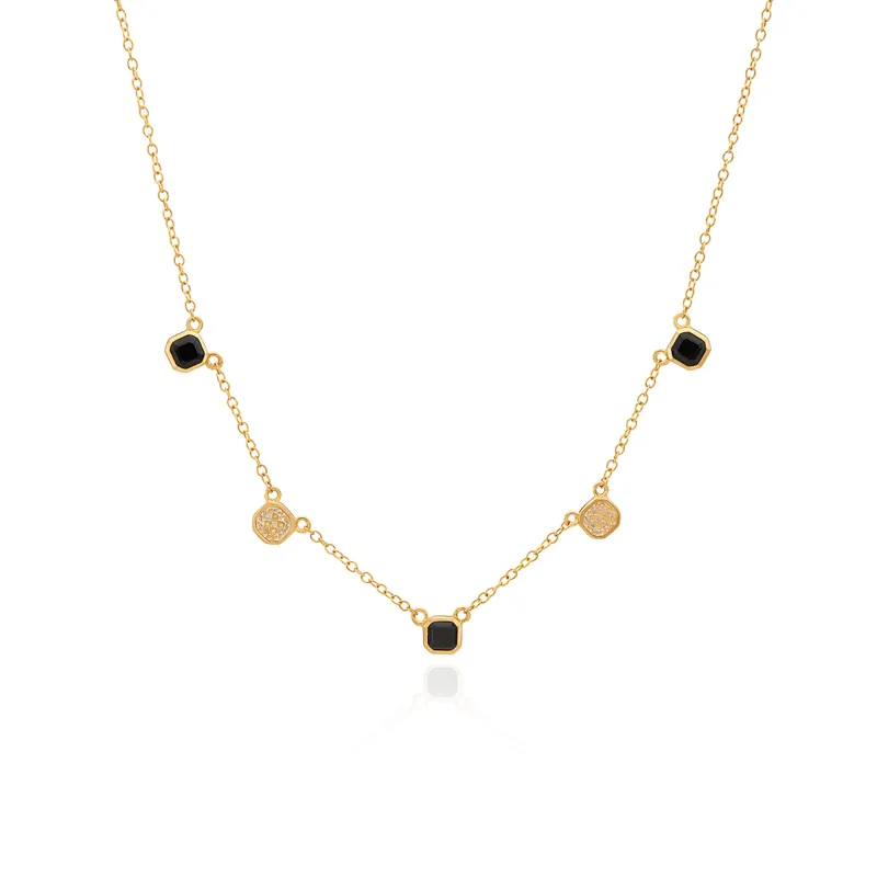 Small Black Onyx Collar Necklace sold by Anna Beck