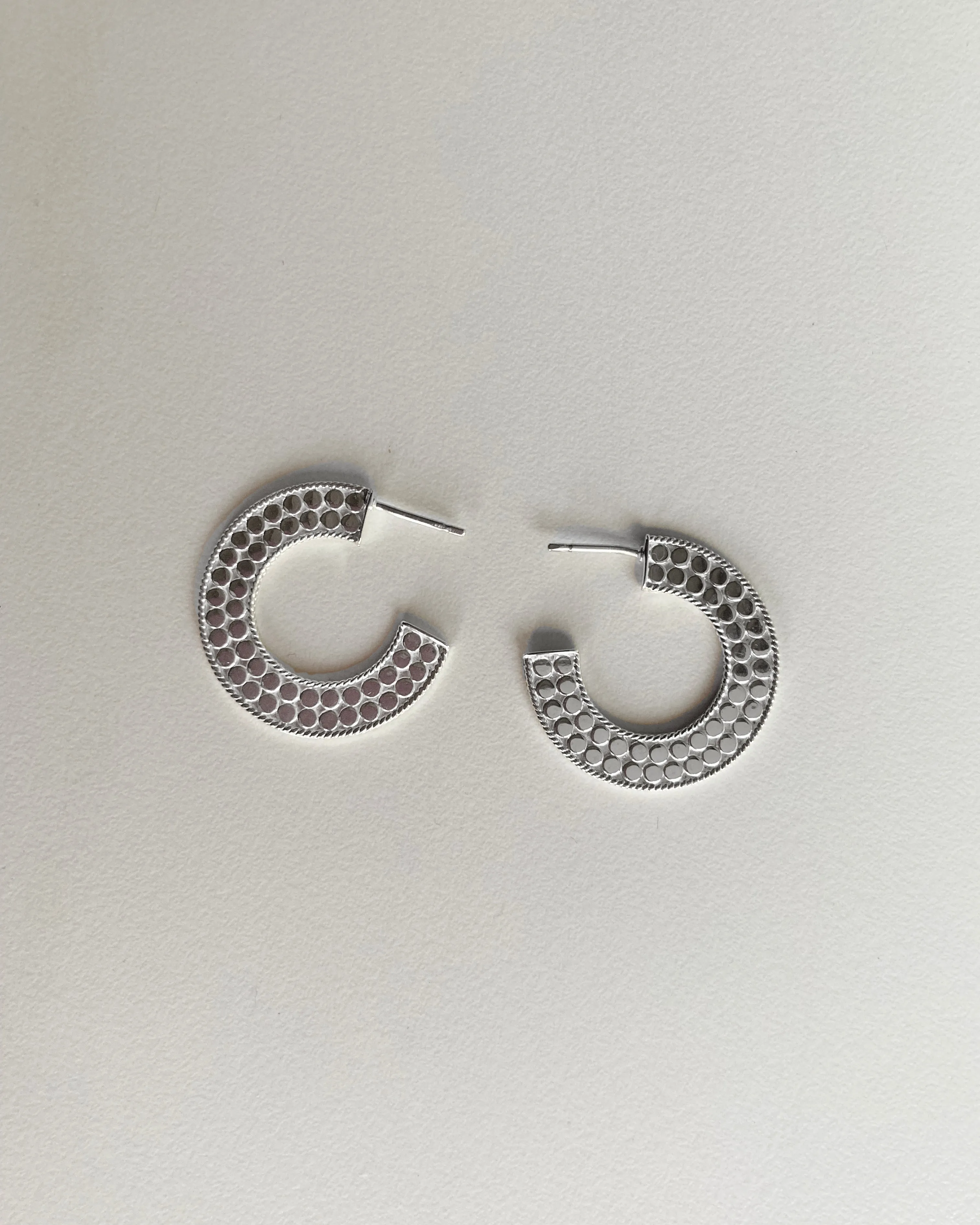 Medium Flat Hoop Earrings - Silver sold by Anna Beck