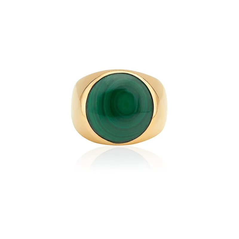 Large Malachite Stone Signet Ring sold by Anna Beck