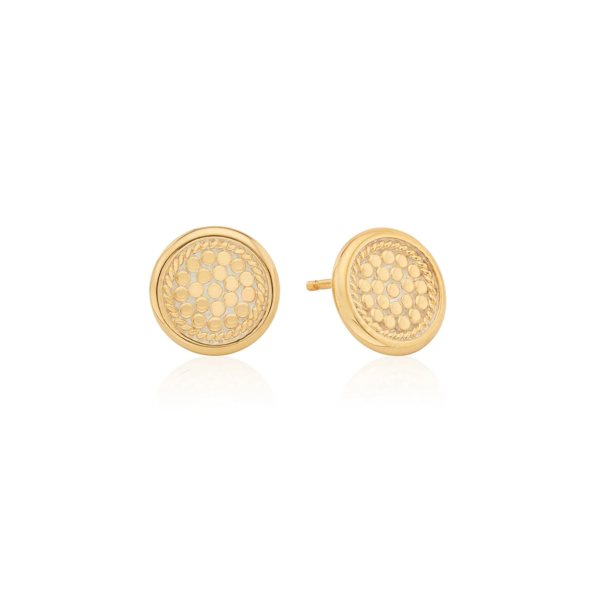 Classic Medium Circle Studs - Gold sold by Anna Beck
