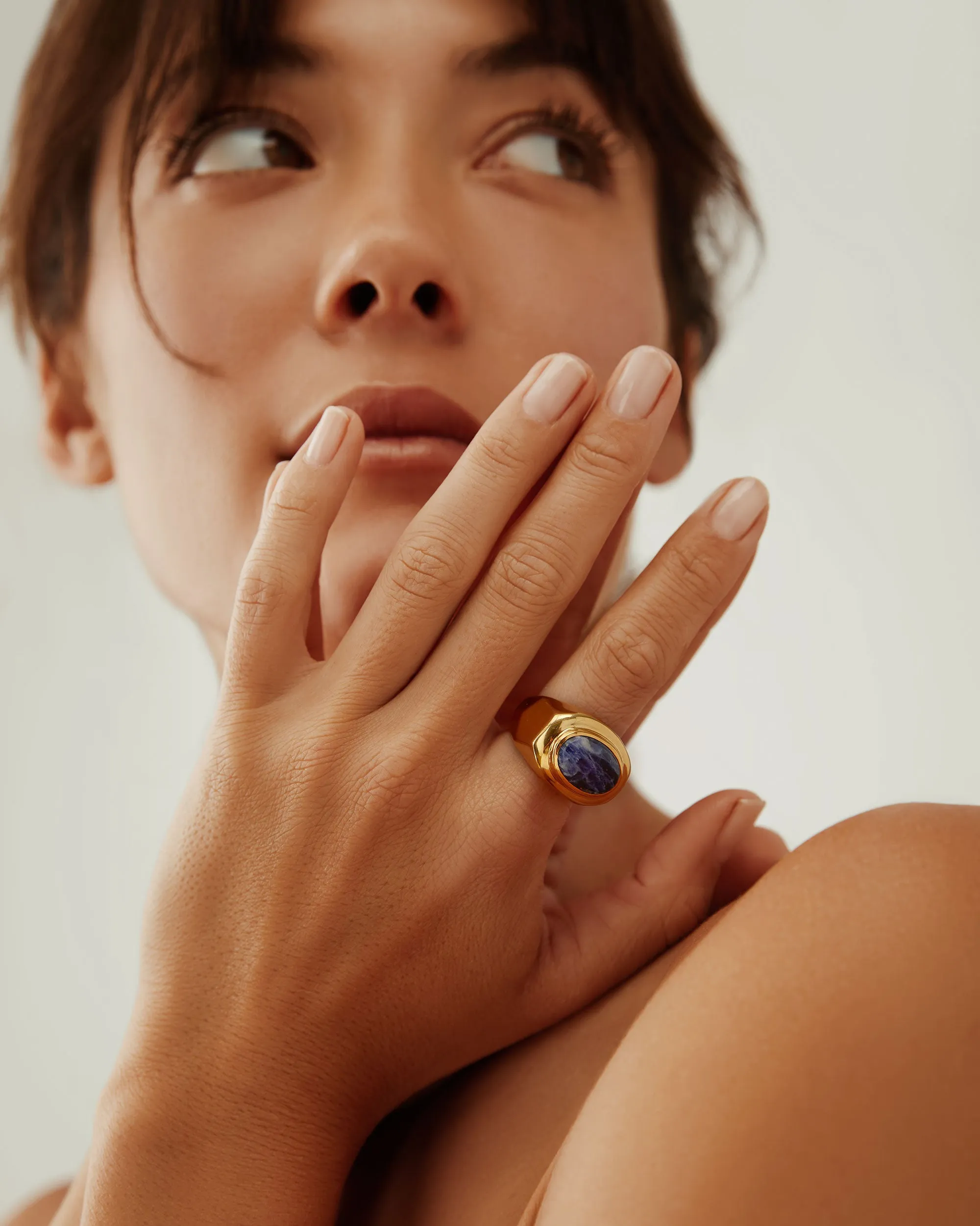 Large Raised Oval Sodalite Ring sold by Anna Beck product image thumbnail 4