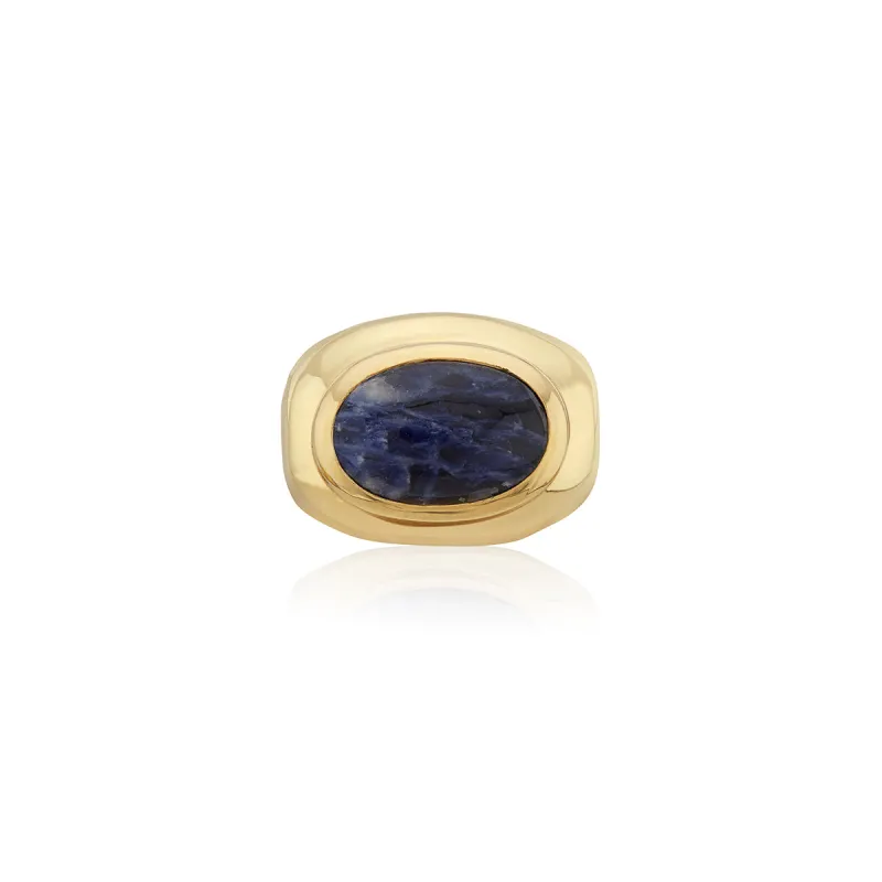 Large Raised Oval Sodalite Ring sold by Anna Beck