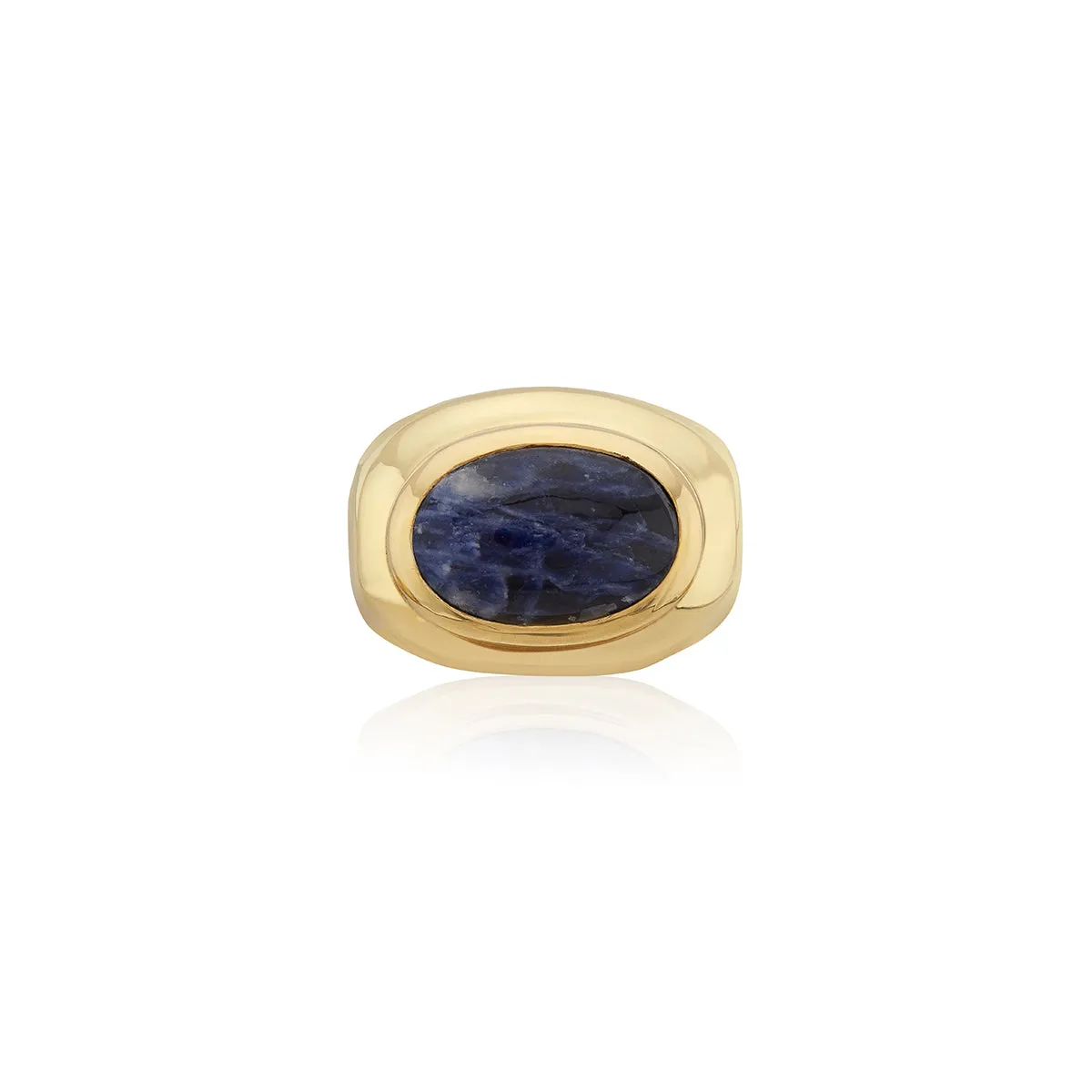 Large Raised Oval Sodalite Ring sold by Anna Beck