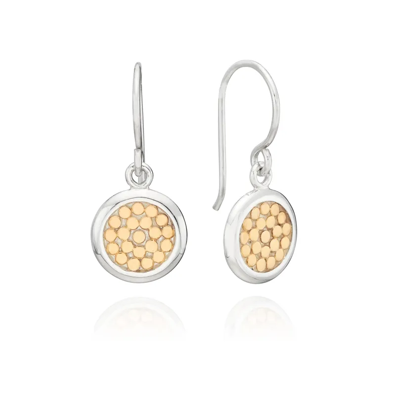 Classic Smooth Rim Drop Earrings - Gold & Silver sold by Anna Beck