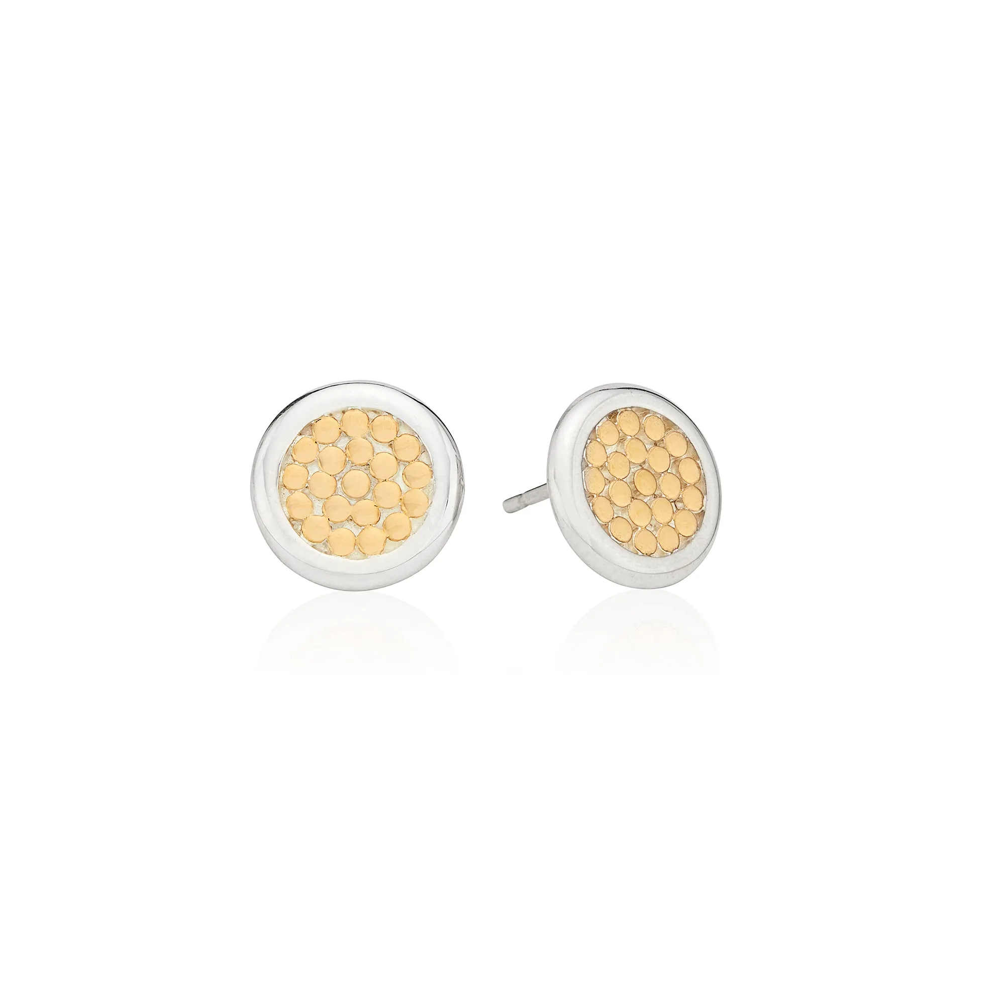 Classic Smooth Rim Studs - Gold & Silver sold by Anna Beck