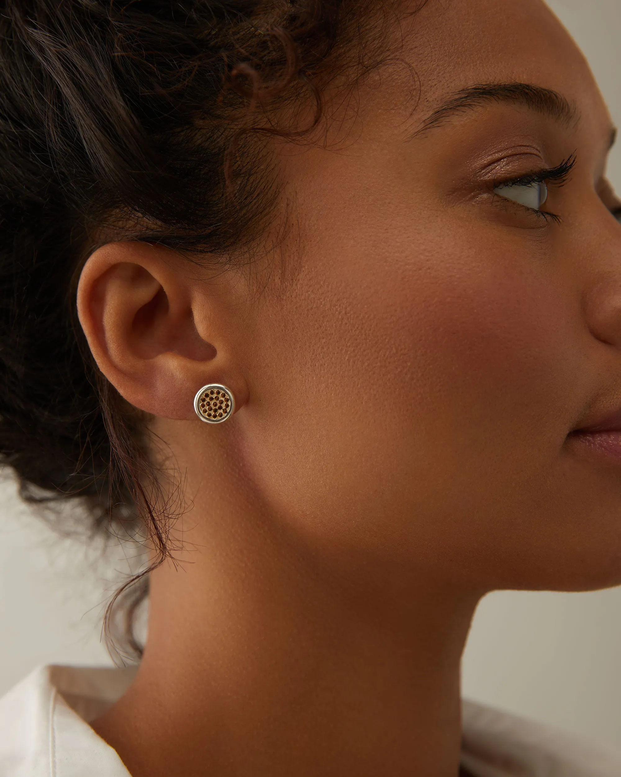 Classic Smooth Rim Studs - Gold & Silver sold by Anna Beck product image thumbnail 2