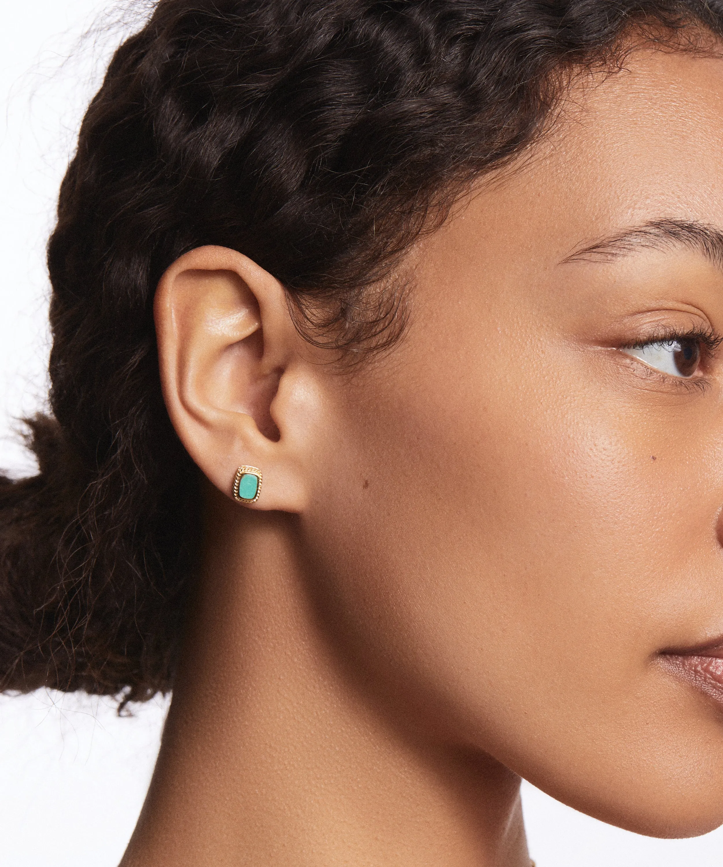 Turquoise Cushion Stud Earrings sold by Anna Beck product image thumbnail 2