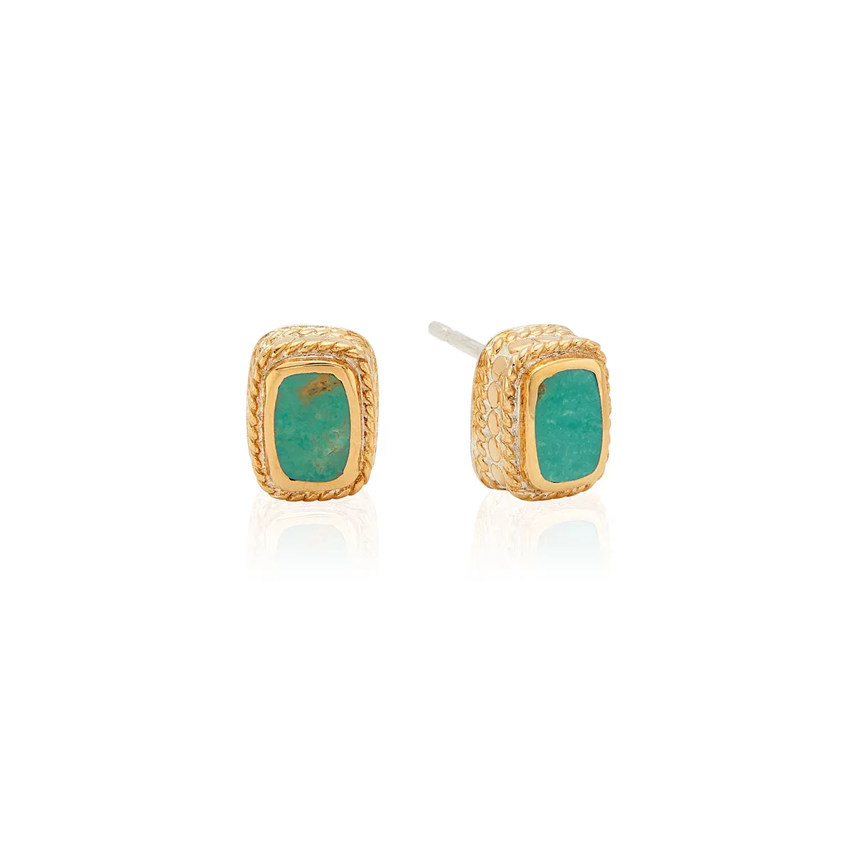 Turquoise Cushion Stud Earrings sold by Anna Beck