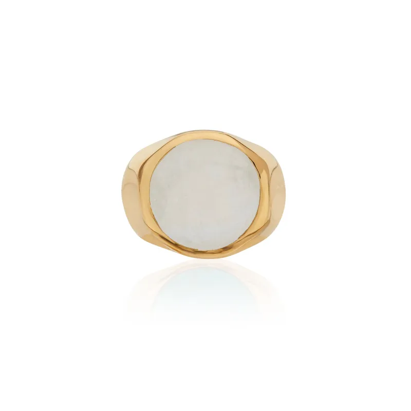 Large Rainbow Moonstone Cocktail Ring sold by Anna Beck