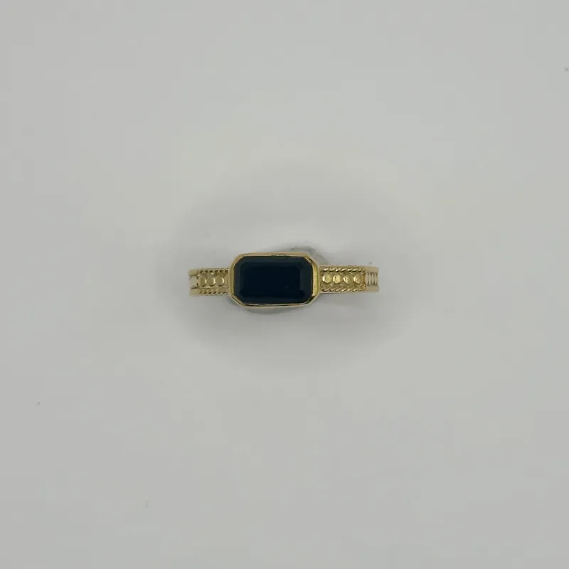 Rectangle Black Onyx Geo Ring sold by Anna Beck