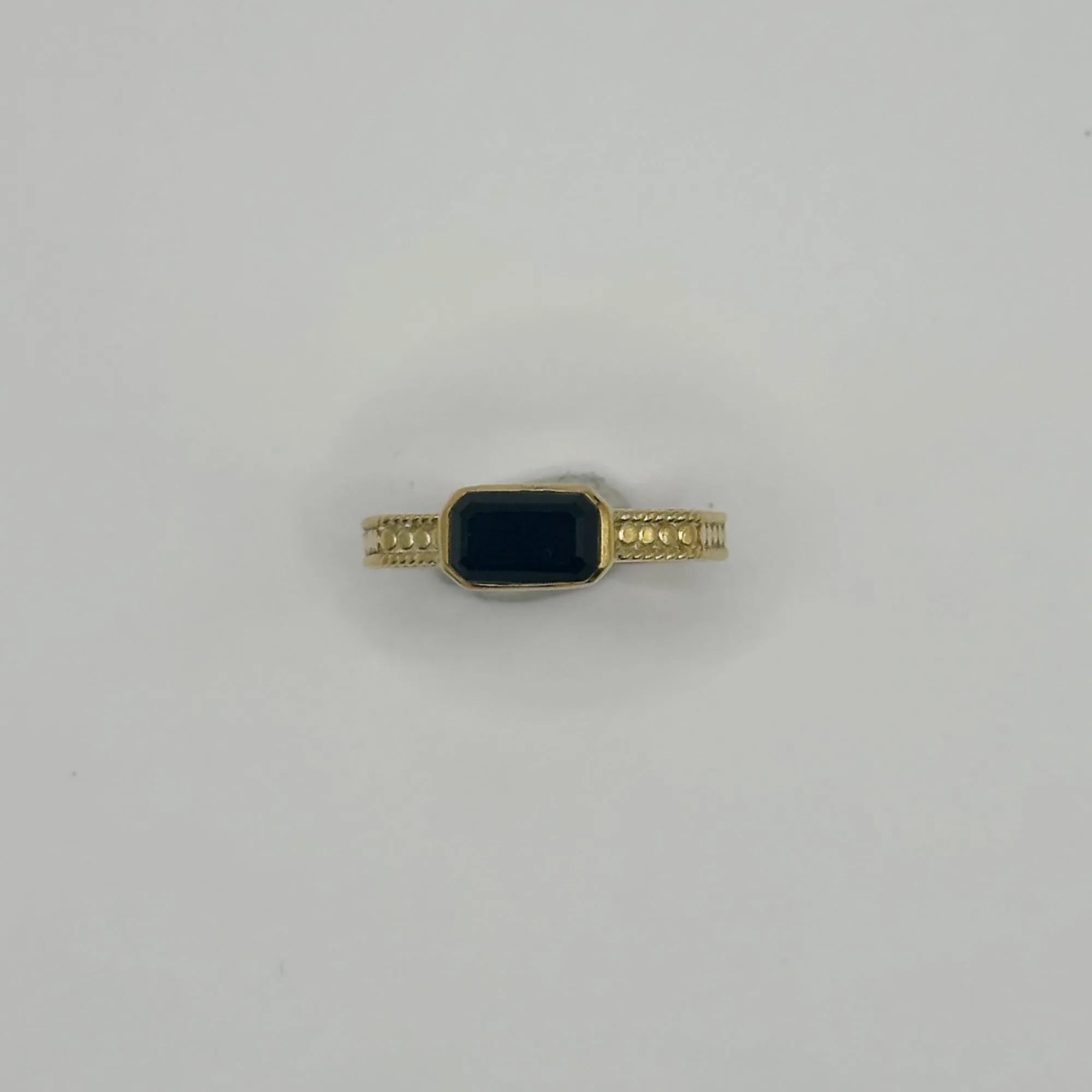 Rectangle Black Onyx Geo Ring sold by Anna Beck