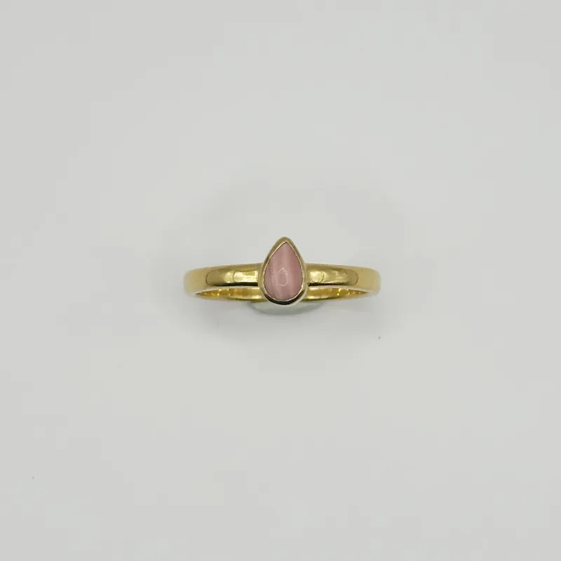 Smooth Pink Opal Drop Ring sold by Anna Beck