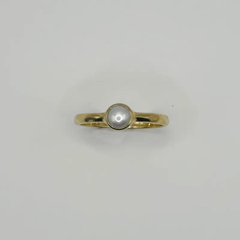 Hammered Pearl Ring sold by Anna Beck
