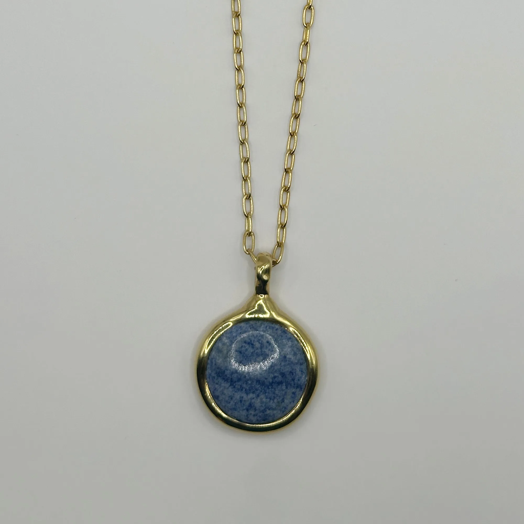 Dumortierite Circle Pendant Necklace sold by Anna Beck product image thumbnail 4
