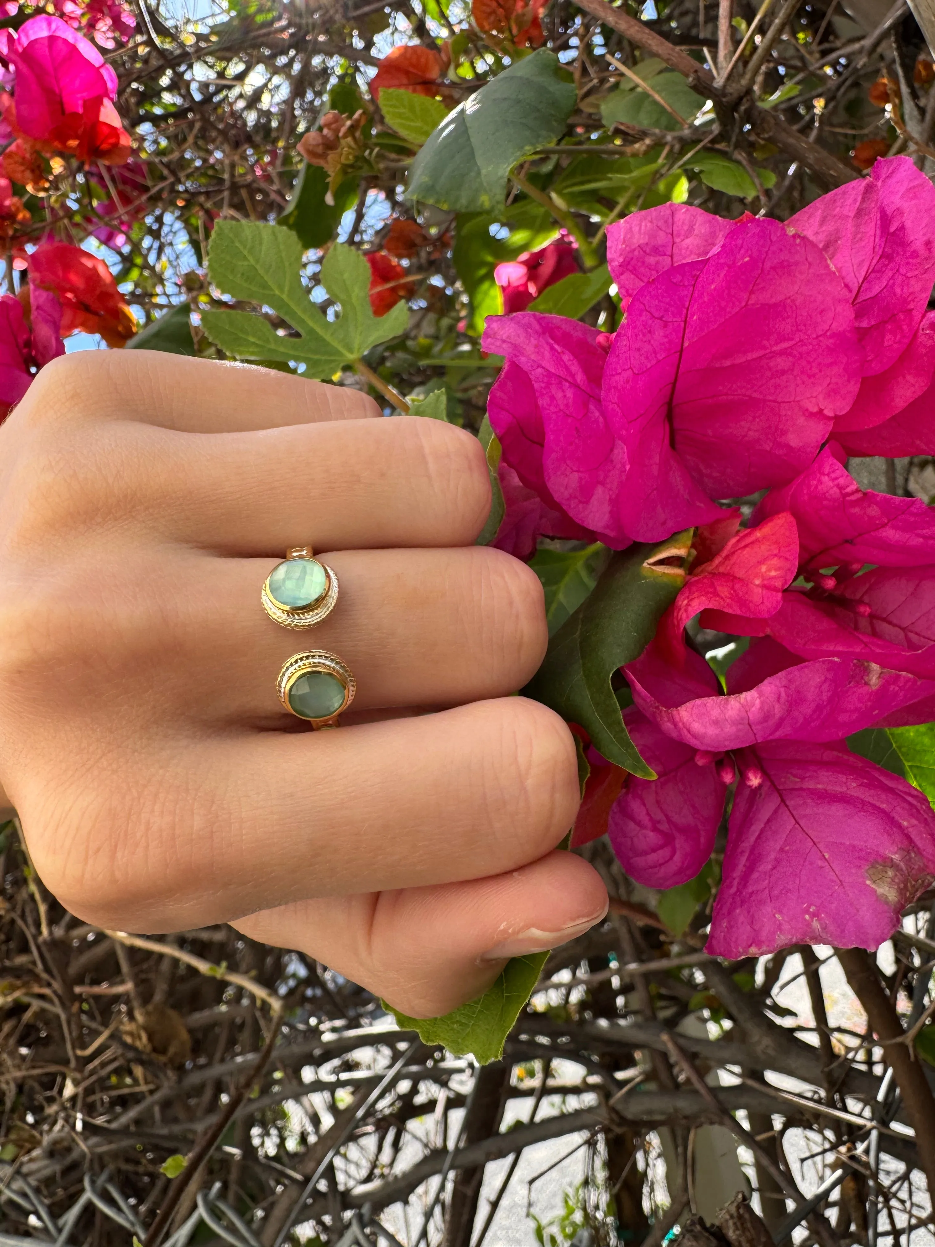 Green Guartz Adjustable Ring sold by Anna Beck product image thumbnail 2