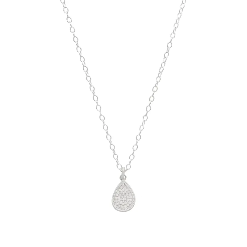 Silver Dotted Drop Necklace sold by Anna Beck