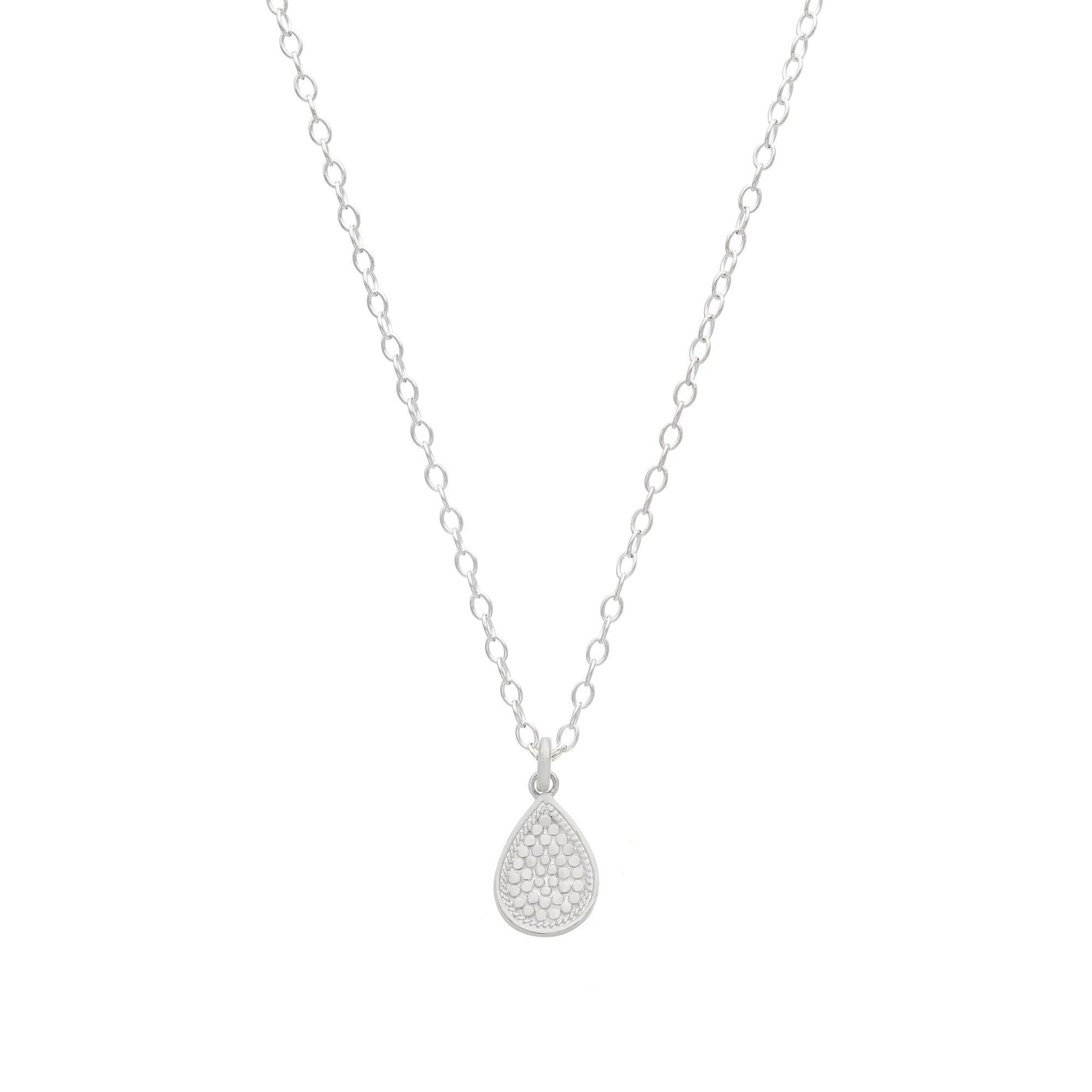 Silver Dotted Drop Necklace sold by Anna Beck