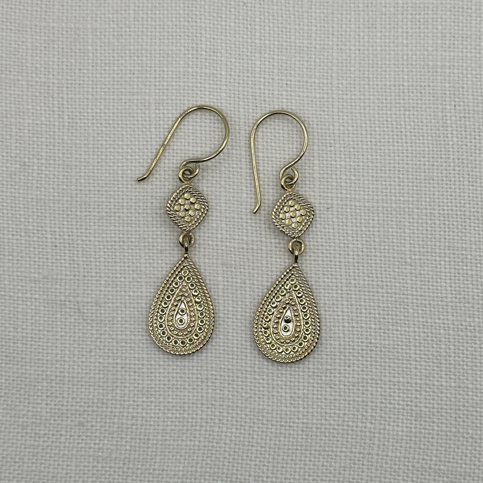 Double Drop Diamond Shape Earrings sold by Anna Beck product image thumbnail 2