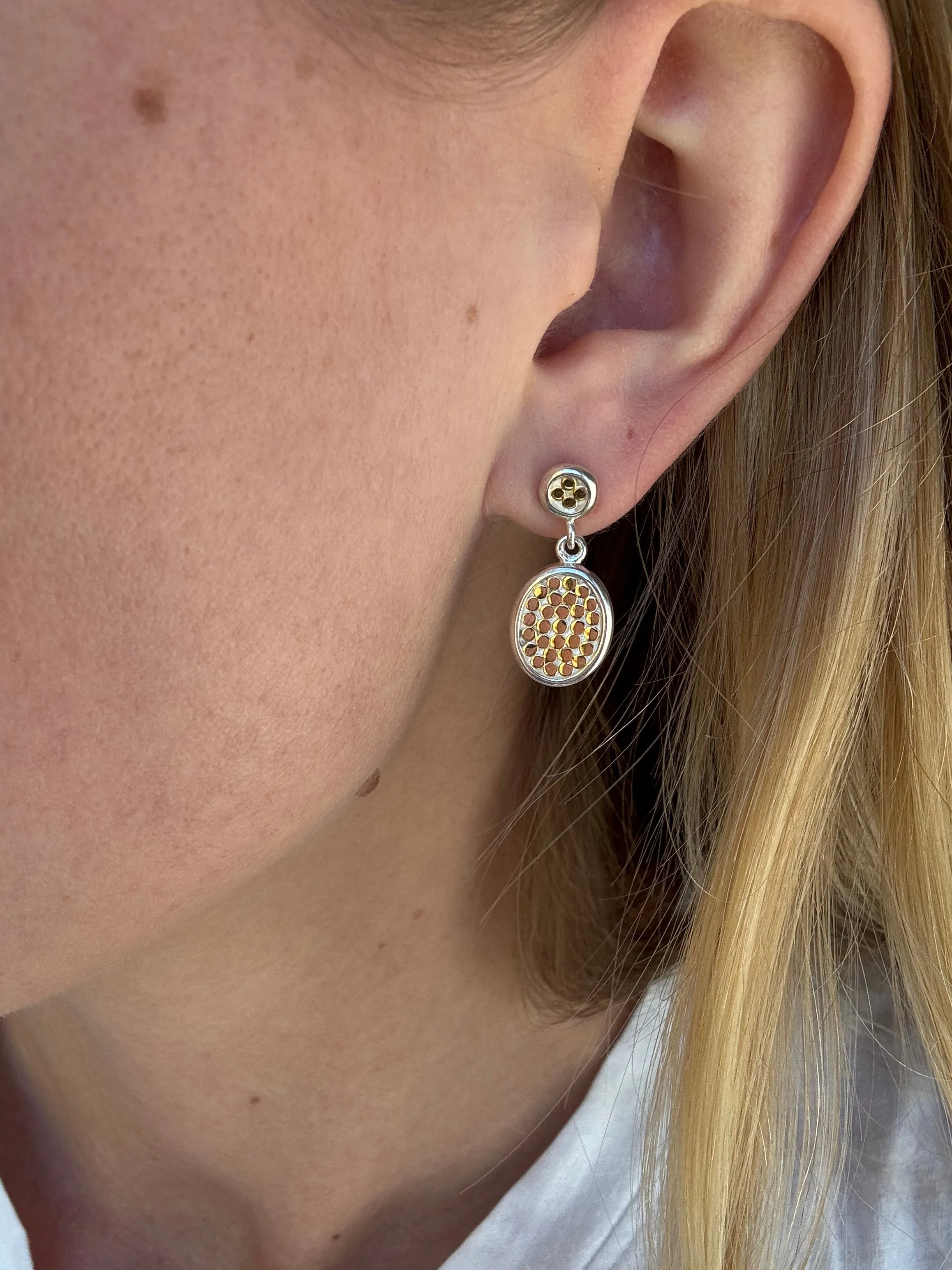 Double Drop Dotted Earrings sold by Anna Beck