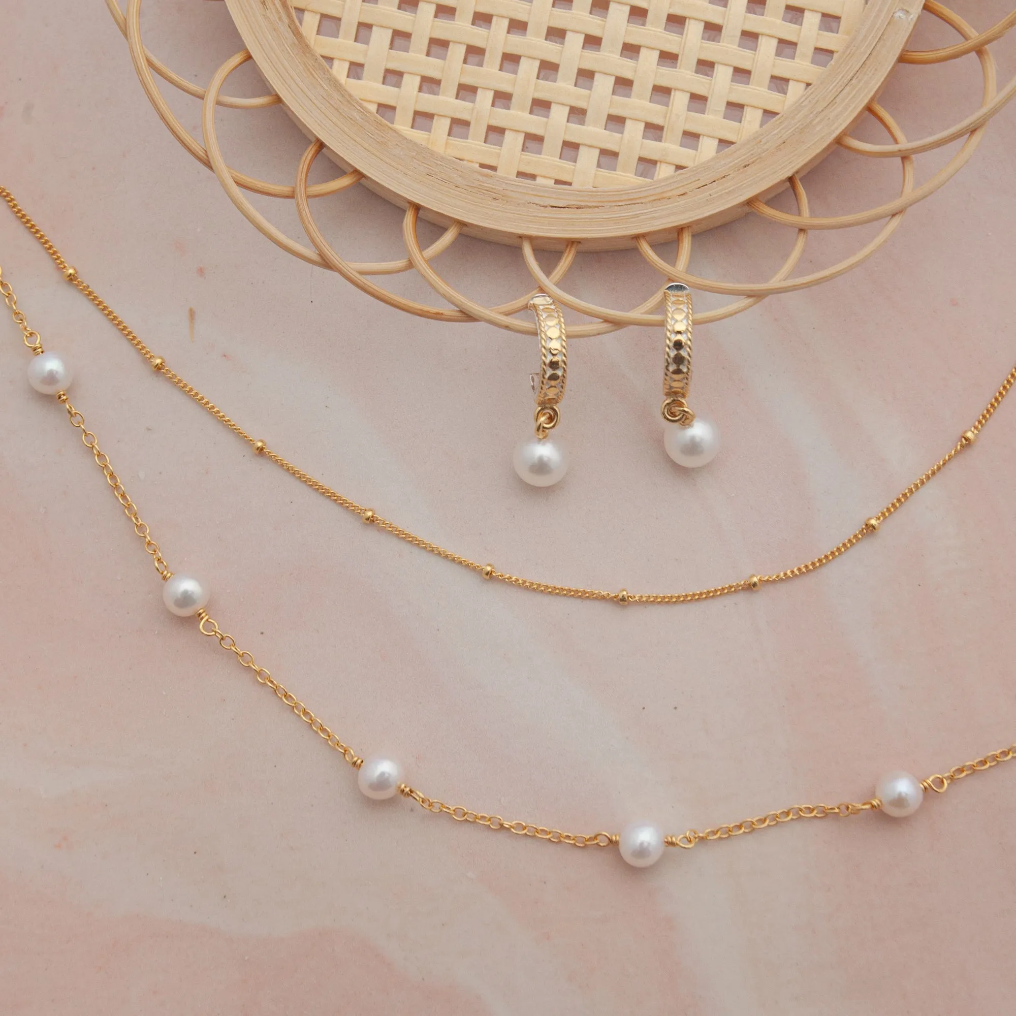 Double Chain Pearl Necklace sold by Anna Beck product image thumbnail 3