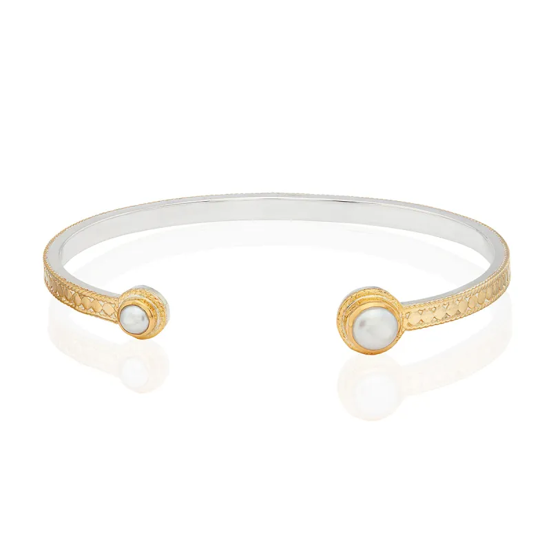 Open Double Pearl Cuff sold by Anna Beck