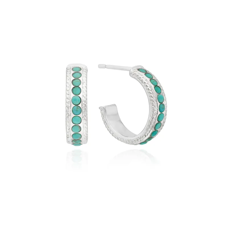 Azul Hoop Earrings- Silver sold by Anna Beck