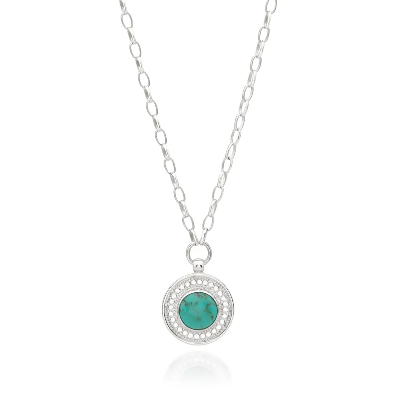 Luna Pendant Necklace - Silver - Engravable sold by Anna Beck