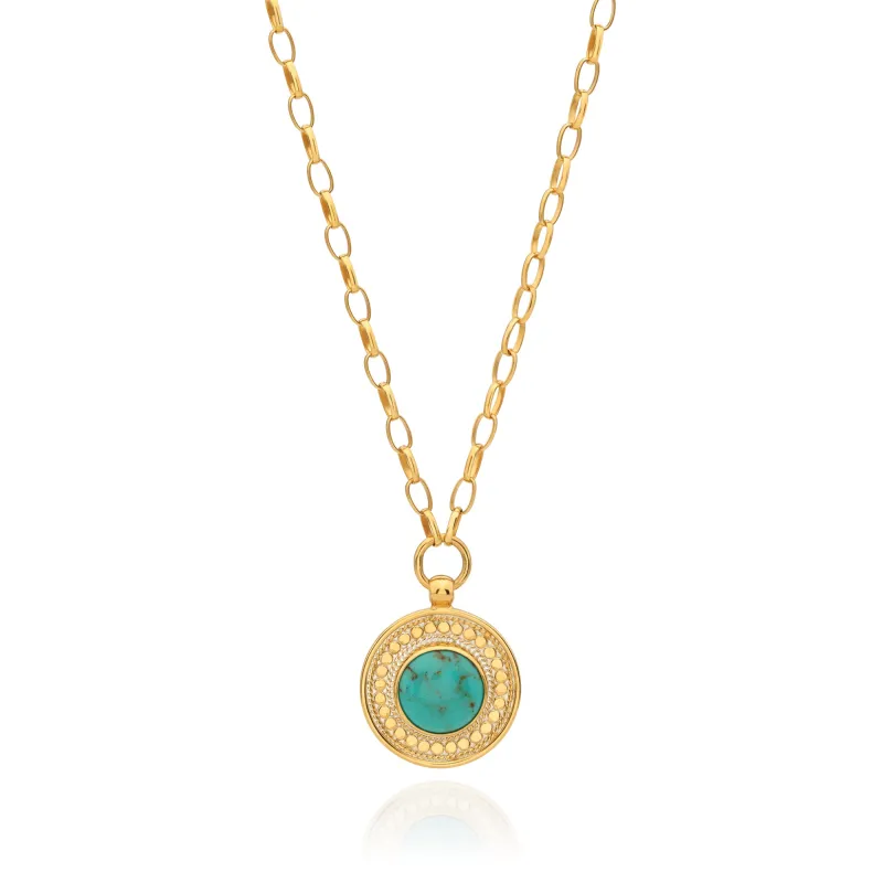 Luna Pendant Necklace - Gold - Engravable sold by Anna Beck