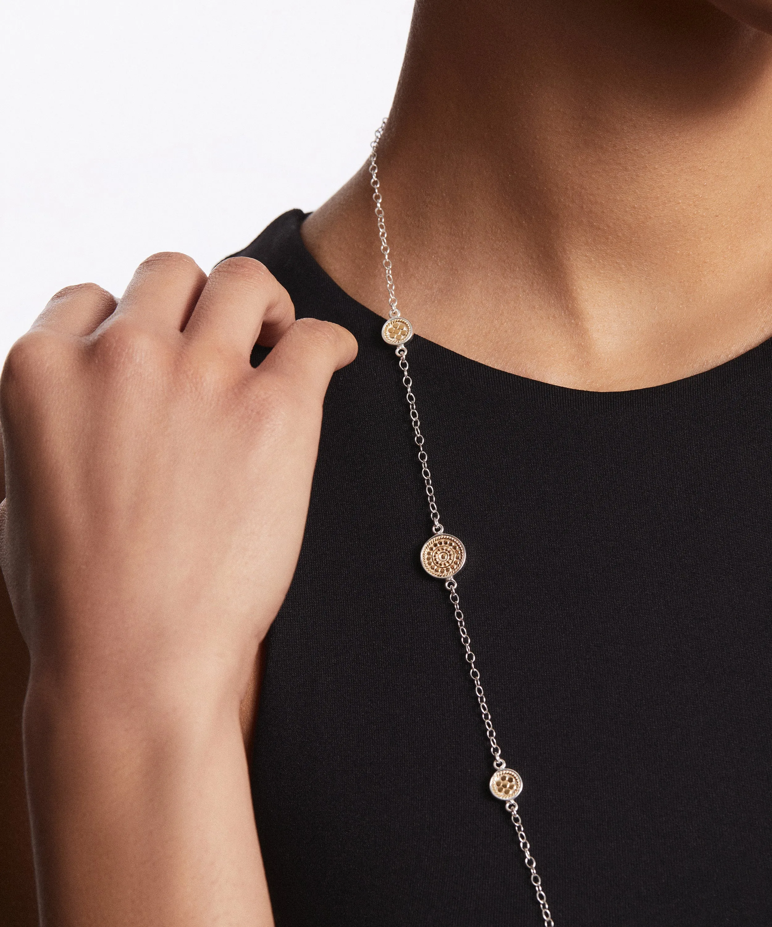 Classic Long Station Necklace - Gold sold by Anna Beck product image thumbnail 3