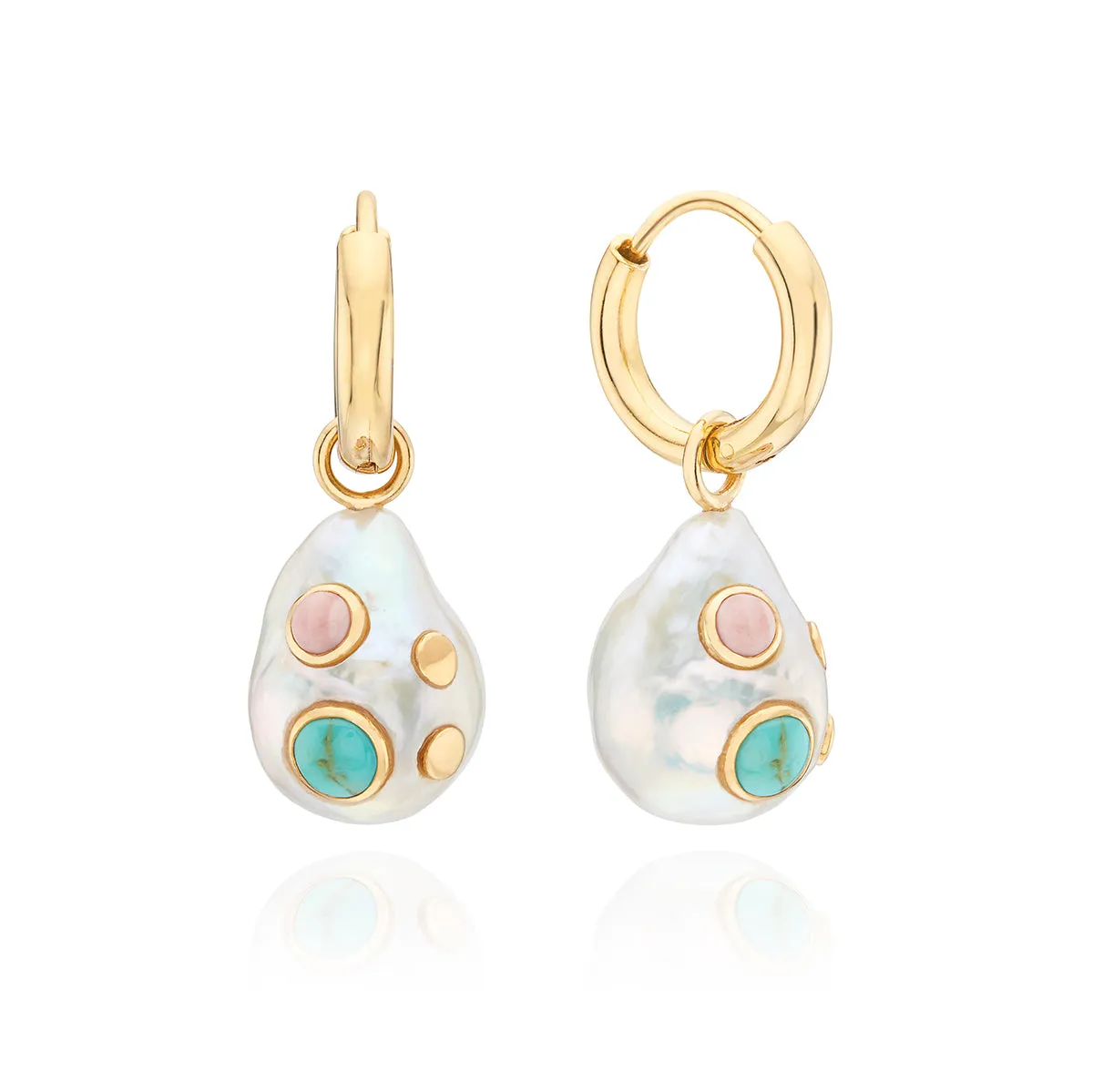 Multi-Stone Pearl Charm Earrings sold by Anna Beck