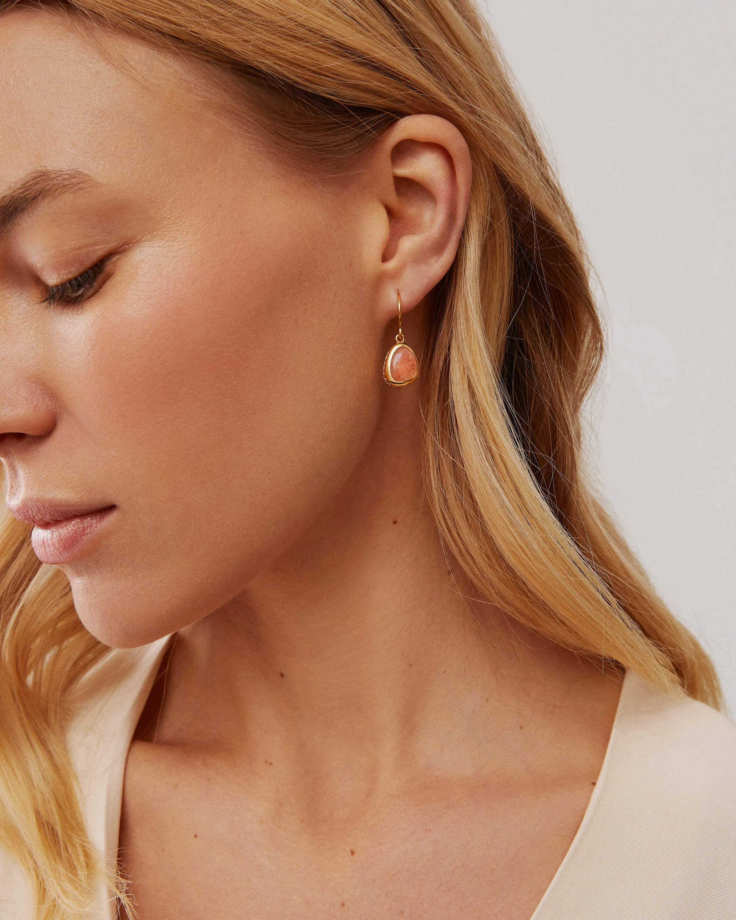 Sunstone Asymmetrical Drop Earrings sold by Anna Beck product image thumbnail 2