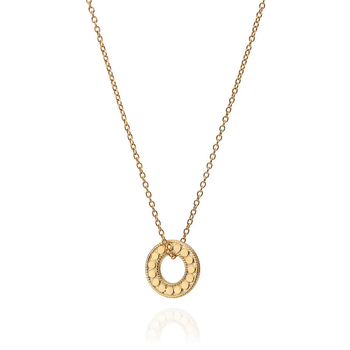 Turquoise Pavé Open Circle Necklace sold by Anna Beck product image thumbnail 2