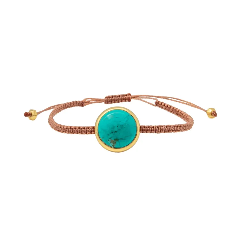 Turquoise Stone Woven Bracelet sold by Anna Beck