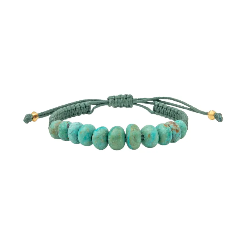 Beaded Turquoise Woven Bracelet sold by Anna Beck