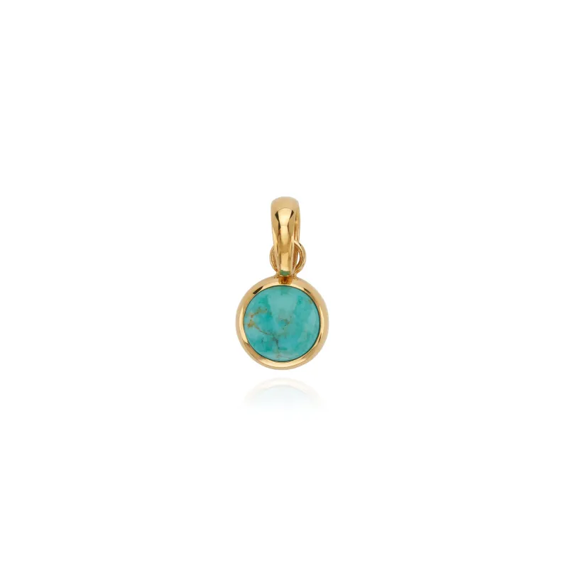 Reversible Turquoise Removable Pendant - Gold sold by Anna Beck