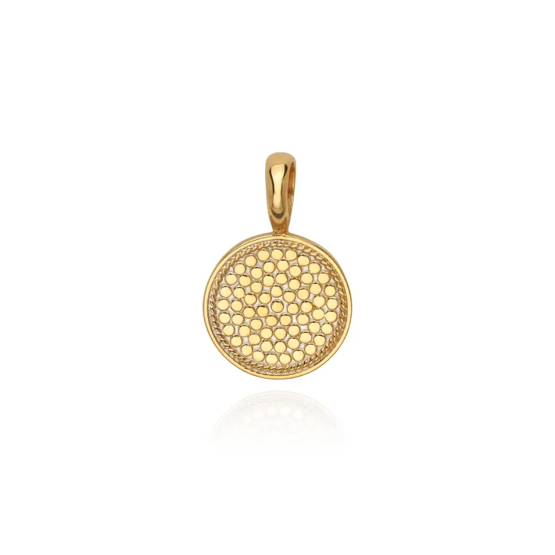 Gold Dotted Removable Pendant - Engravable sold by Anna Beck