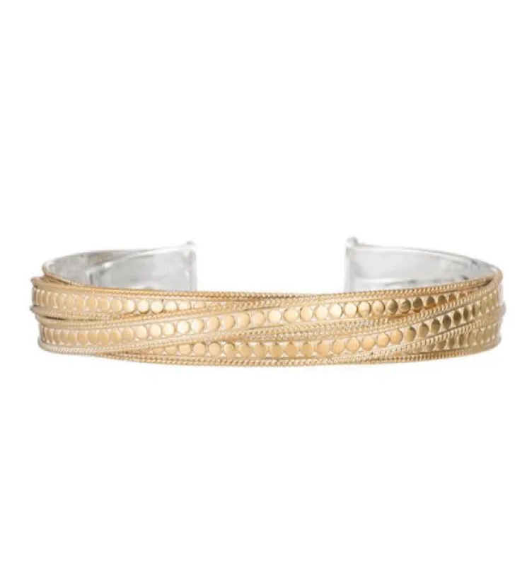 Woven Cuff - Gold sold by Anna Beck