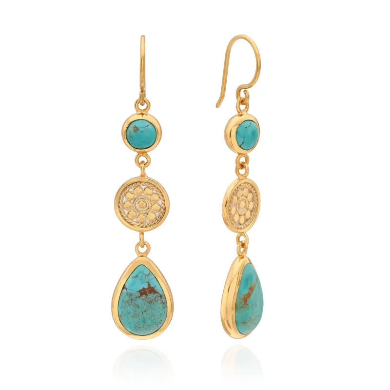 Antigua Triple Drop Earrings - C sold by Anna Beck