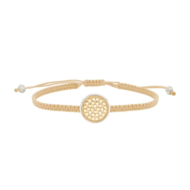 Gold Dotted Circle Woven Bracelet sold by Anna Beck