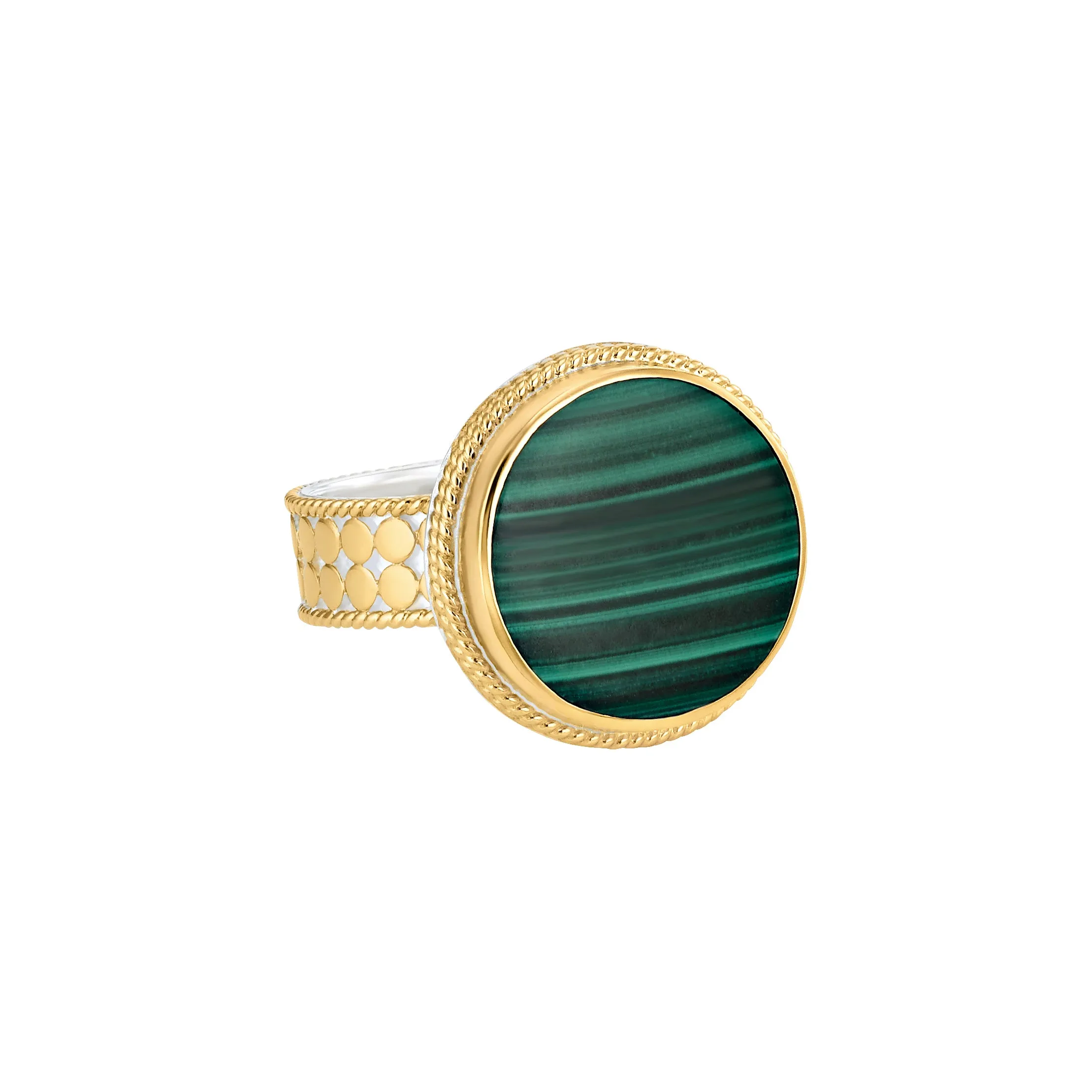 Malachite Circle Ring sold by Anna Beck