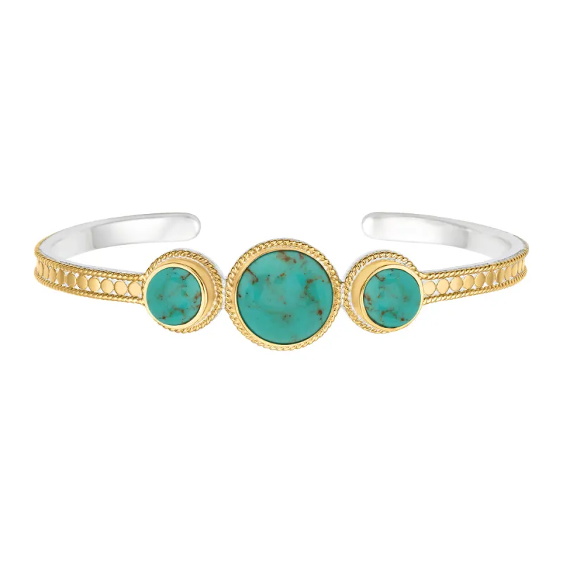 Turquoise Triple Stone  Cuff sold by Anna Beck